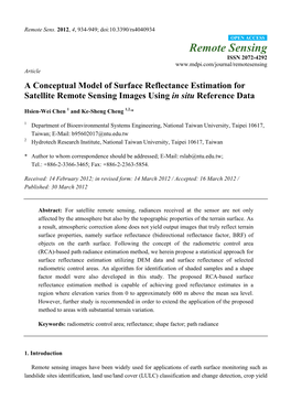 Remote Sensing