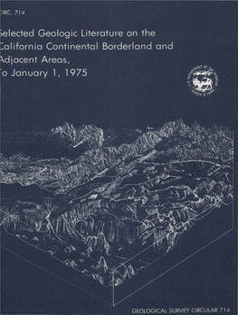 Selected Geologic Literature on the California Continental Borderland and Adjacent Areas, to January 1, 1975
