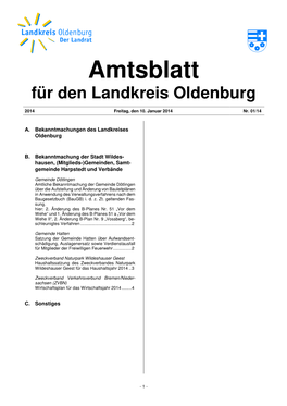 Amtsblätter 2014