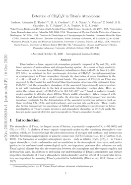 Detection of CH3C3N in Titan's Atmosphere