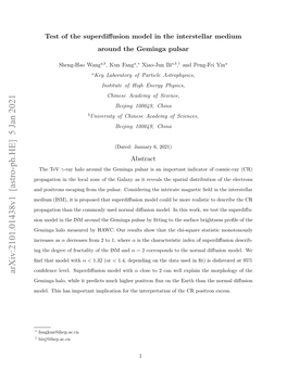 Test of the Superdiffusion Model in the Interstellar Medium Around the Geminga Pulsar