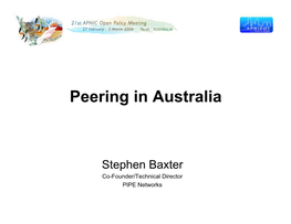 Peering in Australia