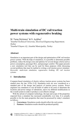 Multi-Train Simulation of DC Rail Traction Power Systems with Regenerative Braking