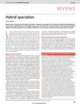 Hybrid Speciation