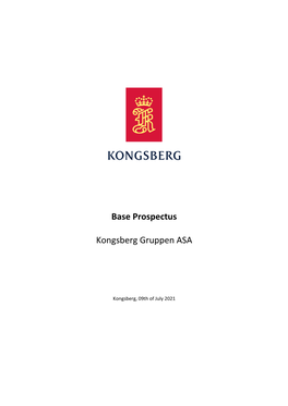 Base Prospectus Kongsberg Gruppen