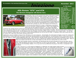 Iniezione in This Issue: * GTV Vs GTA ………