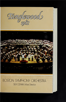 Boston Symphony Orchestra Concert Programs, Summer, 1982, Tanglewood