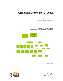 Organizing OPNAV (1970 - 2009)