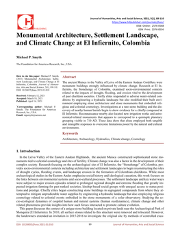 Monumental Architecture, Settlement Landscape, and Climate Change at El Infiernito, Colombia