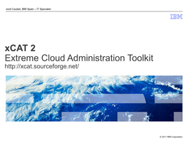 Xcat 2 Extreme Cloud Administration Toolkit