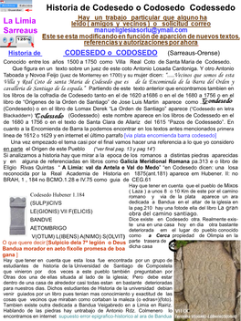 Historia De Codesedo O Codosedo Codessedo La Limia Sarreaus