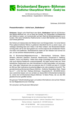 Presseinformation – Aufruf Zum „Radlndama“