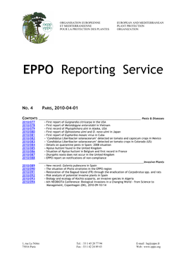 EPPO Reporting Service