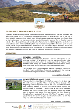 Engelberg Summer News 2018