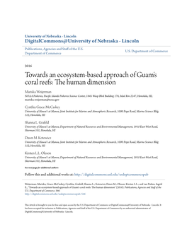 Towards an Ecosystem-Based Approach of Guam's Coral Reefs: the Human Dimension