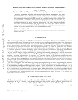 Fine-Grained Uncertainty Relations for Several Quantum Measurements