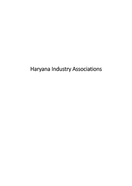 Haryana Industry Associations