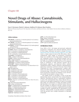 Cannabinoids, Stimulants, and Hallucinogens