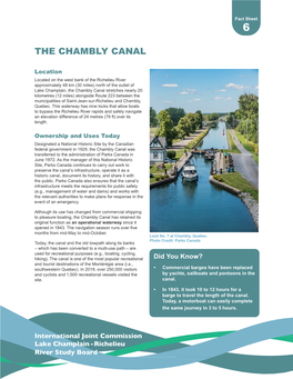 The Chambly Canal