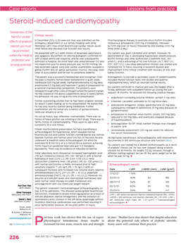 Steroid-Induced Cardiomyopathy