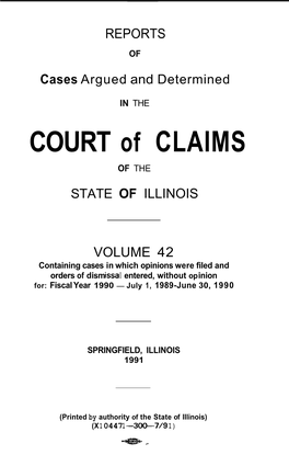 COURT of CLAIMS of THE