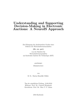 Understanding and Supporting Decision-Making in Electronic Auctions: a Neurois Approach