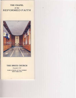 Chapel Booklet