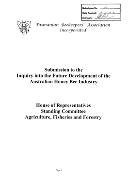 Tasmanian Beekeepers' ^Association Incorporated
