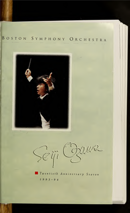 Boston Symphony Orchestra Concert Programs, Season