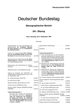 SPD: Luftfahrtforschungsprogramm Aufhebung Der Sitzungswoche Vom 19