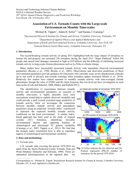 Association of U.S. Tornado Counts with the Large-Scale Environment on Monthly Time-Scales Michael K