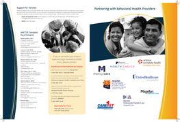 Partnering with Behavioral Health Providers