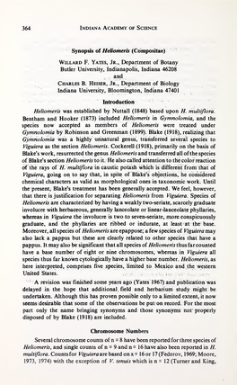 Proceedings of the Indiana Academy of Science