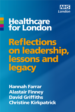 Reflections on Leadership, Lessons and Legacy
