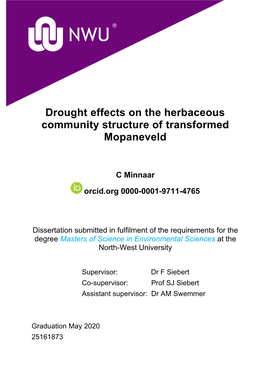 Drought Effects on the Herbaceous Community Structure of Transformed Mopaneveld