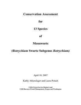 Conservation Assessment