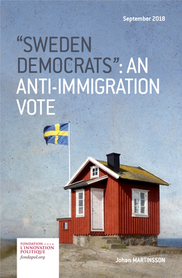 “Sweden Democrats”: an Anti-Immigration Vote