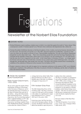 Newsletter of the Norbert Elias Foundation