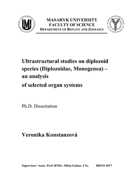 Diplozoidae, Monogenea) – an Analysis of Selected Organ Systems