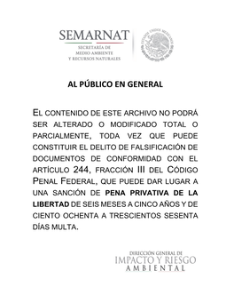 Al Público En General