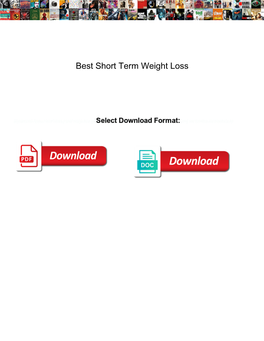 Best Short Term Weight Loss