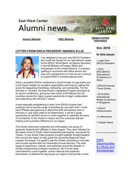 East-West Center Alumni News