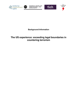 Exceeding Legal Boundaries in Countering Terrorism Introduction