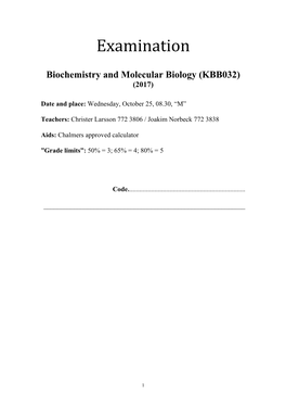 Exam Questions for Chapters 23 & 28; Mathews, Van Holde and Ahern