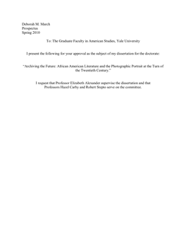 African American Studies, Although Not Extended Treatments of the Topic, Take Notice of the Significance of the Visual to Black Literature of This Period