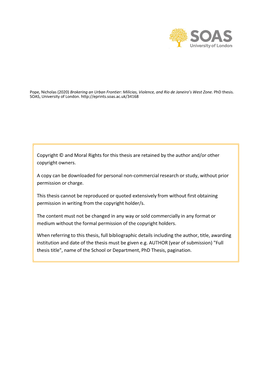 Copyright © and Moral Rights for This Thesis Are Retained by the Author And/Or Other Copyright Owners. a Copy Can Be Downloaded