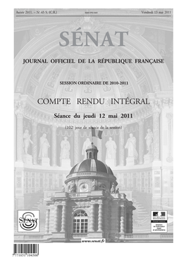 Debats Du Senat N° 45 Du 13 Mai 2011