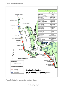 Figure 29. Critically Eroded Shoreline Within Lee County