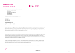 Backup Q1 2020 Deutsche Telekom Q1 2020