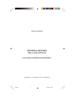 Historias, Historia Del Lago Atitlán